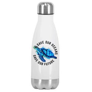 Save Our Oceans Sea Turtle Pro Environment Nature Stainless Steel Insulated Water Bottle