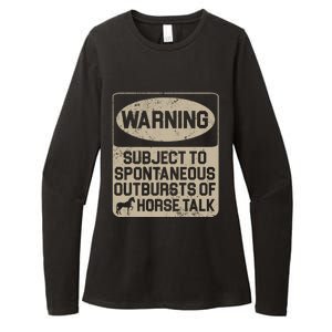 Spontaneous Outburst Of Horse Talk Horseback Riding Gift Womens CVC Long Sleeve Shirt