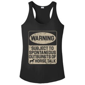 Spontaneous Outburst Of Horse Talk Horseback Riding Gift Ladies PosiCharge Competitor Racerback Tank