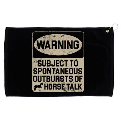 Spontaneous Outburst Of Horse Talk Horseback Riding Gift Grommeted Golf Towel