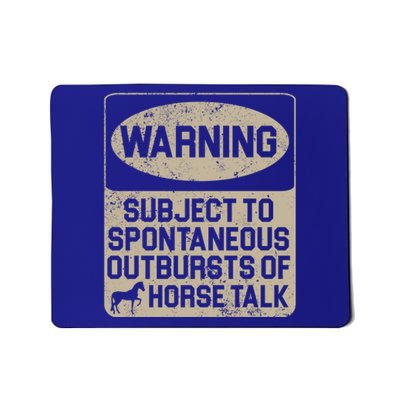 Spontaneous Outburst Of Horse Talk Horseback Riding Gift Mousepad