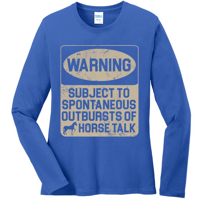 Spontaneous Outburst Of Horse Talk Horseback Riding Gift Ladies Long Sleeve Shirt