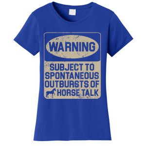 Spontaneous Outburst Of Horse Talk Horseback Riding Gift Women's T-Shirt