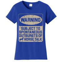 Spontaneous Outburst Of Horse Talk Horseback Riding Gift Women's T-Shirt