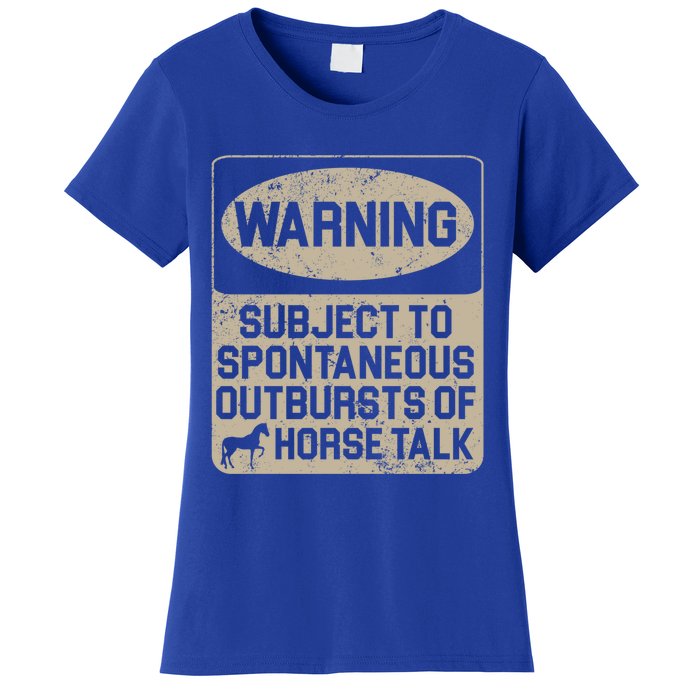 Spontaneous Outburst Of Horse Talk Horseback Riding Gift Women's T-Shirt