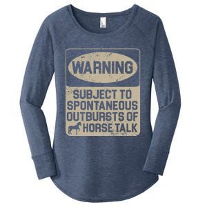 Spontaneous Outburst Of Horse Talk Horseback Riding Gift Women's Perfect Tri Tunic Long Sleeve Shirt