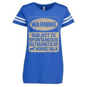 Spontaneous Outburst Of Horse Talk Horseback Riding Gift Enza Ladies Jersey Football T-Shirt