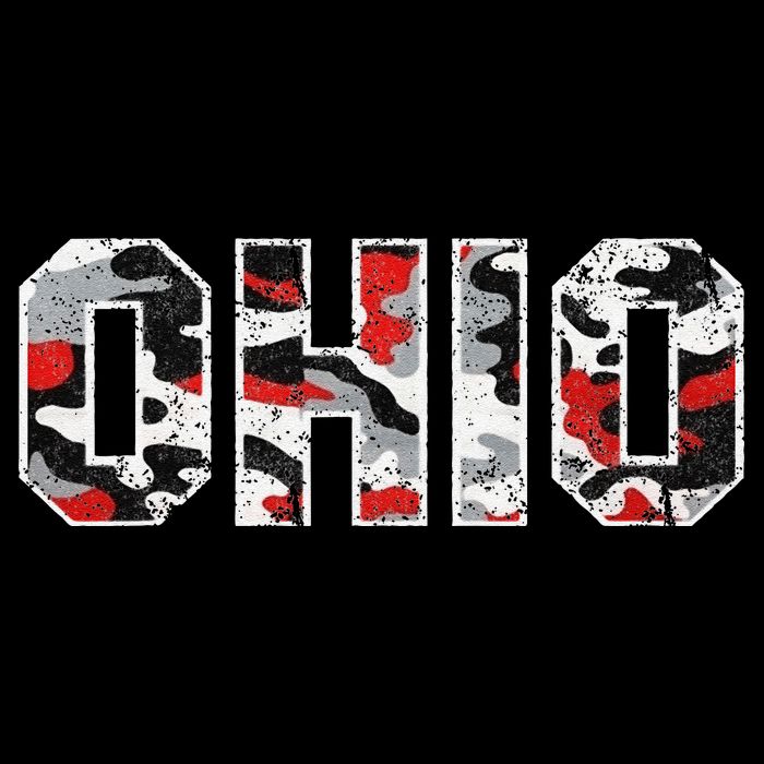 State Of Ohio Ohioan Trendy Distressed Camo Graphic Designs Cooling Performance Crew T-Shirt