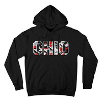 State Of Ohio Ohioan Trendy Distressed Camo Graphic Designs Hoodie