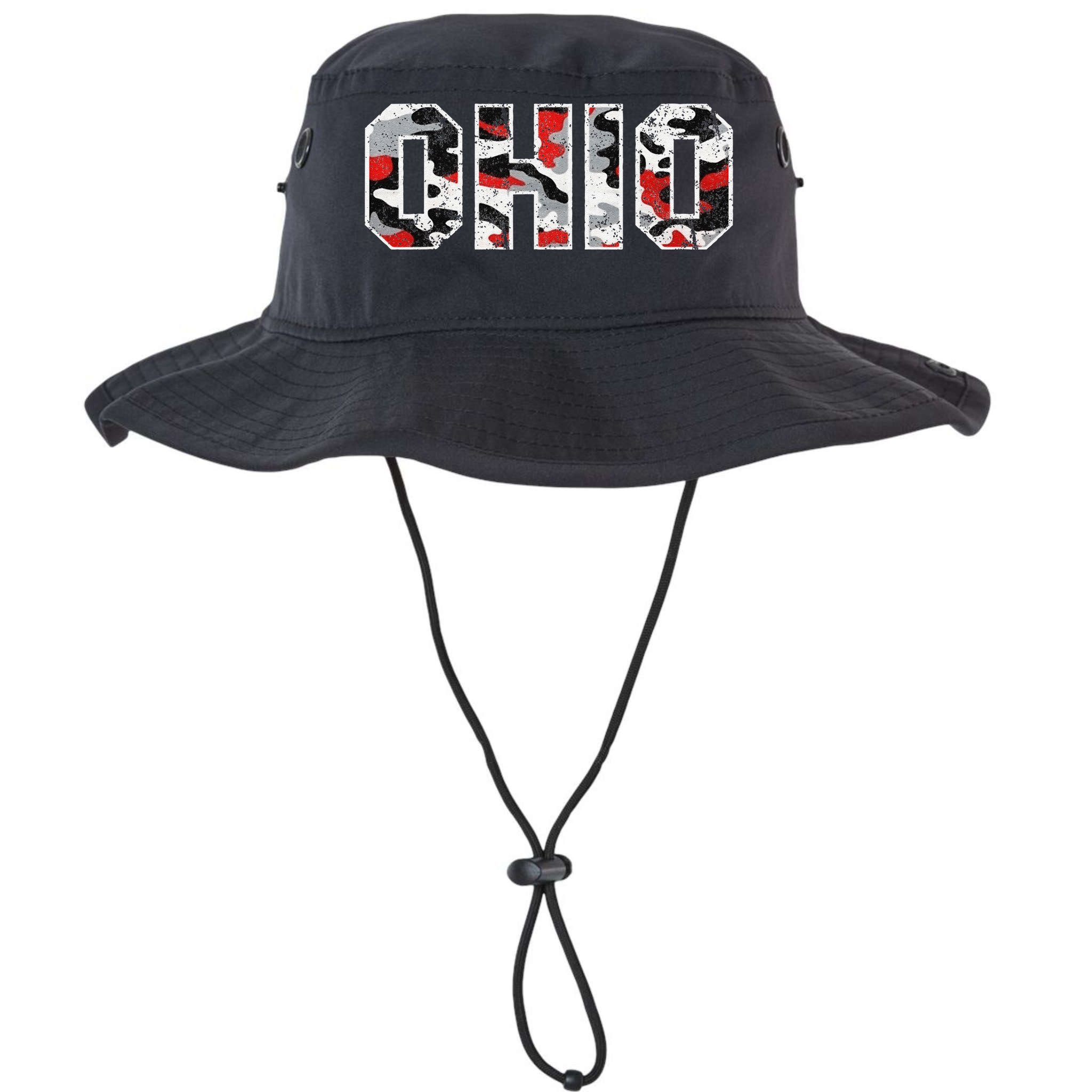 State Of Ohio Ohioan Trendy Distressed Camo Graphic Designs Bucket Hat