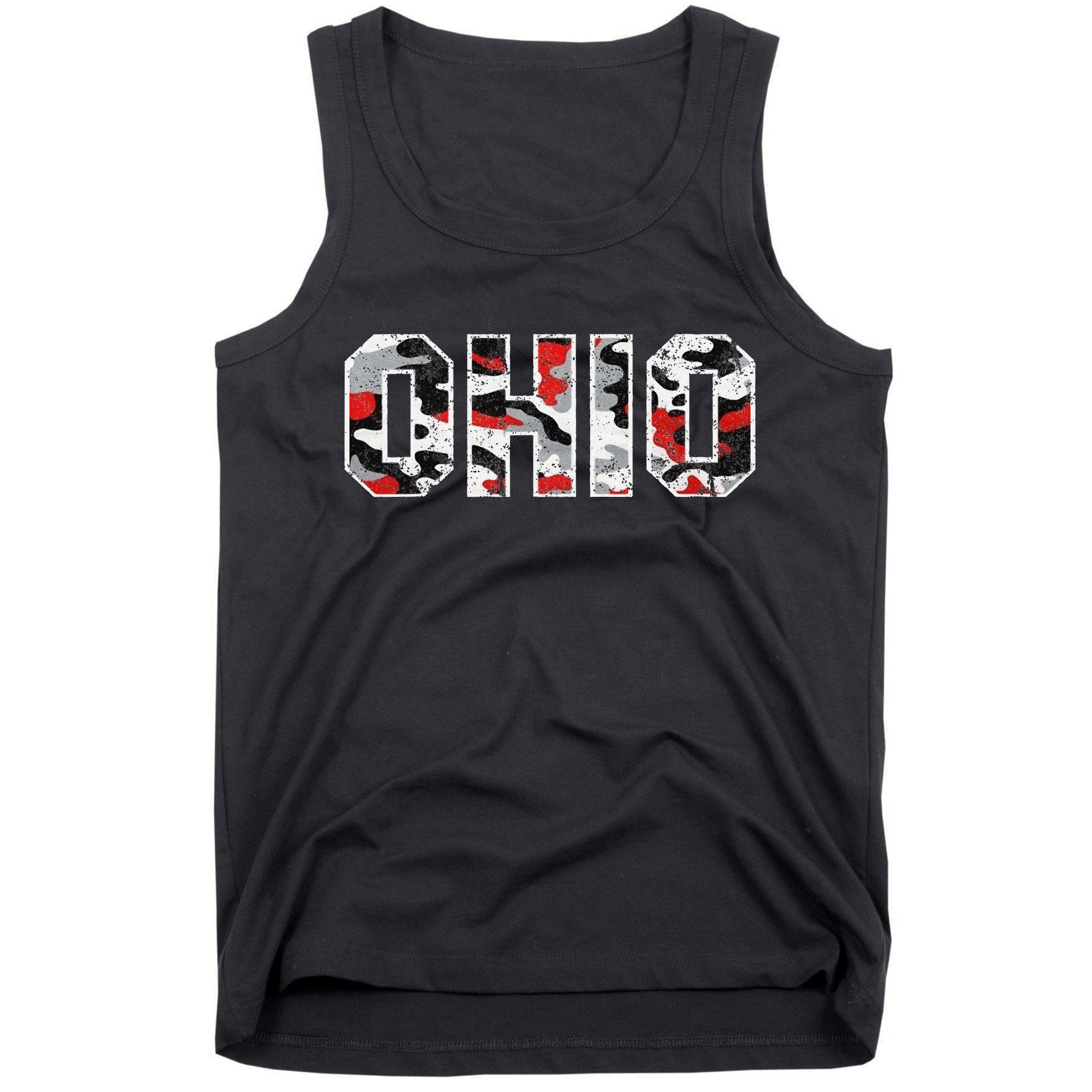 State Of Ohio Ohioan Trendy Distressed Camo Graphic Designs Tank Top