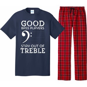 Stay Out Of Treble Funny Bass Player Bassist Music Bass Clef Pajama Set