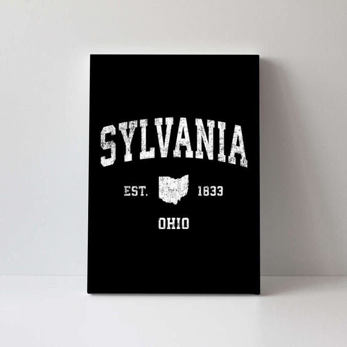 Sylvania Ohio Oh Vintage Established Athletic Sports Design Canvas