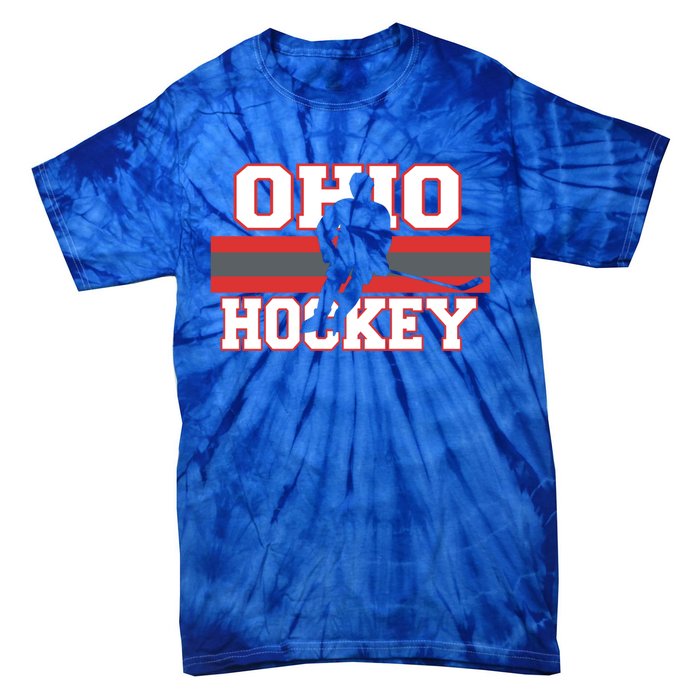 State Of Ohio Ice Hockey Player Gear Sports Coach Team Gift Tie-Dye T-Shirt