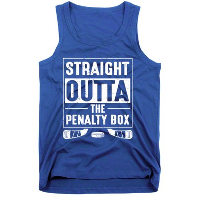 Straight Out Of Penalty Box Ice Hockey Lovers Gift Tank Top