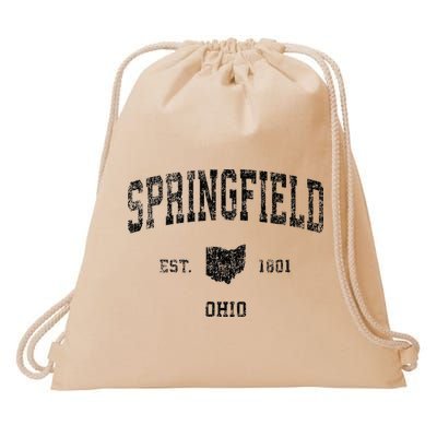 Springfield Ohio Oh Vintage Sports Drawstring Bag