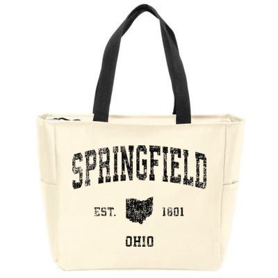 Springfield Ohio Oh Vintage Sports Zip Tote Bag