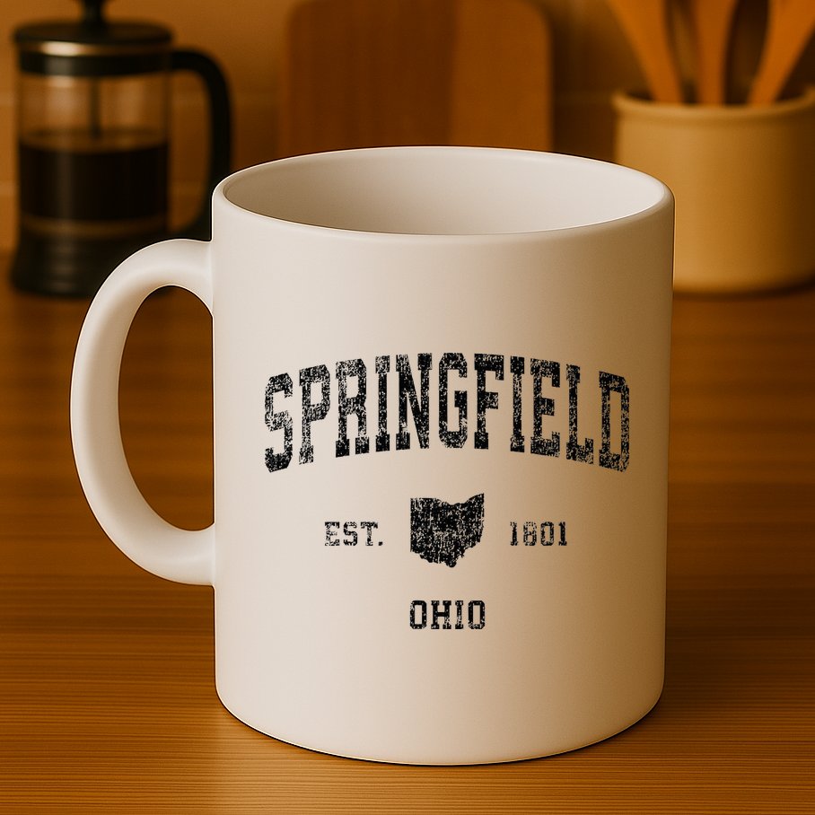 Springfield Ohio Oh Vintage Sports Mug