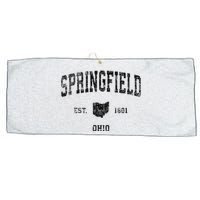 Springfield Ohio Oh Vintage Sports Large Microfiber Waffle Golf Towel