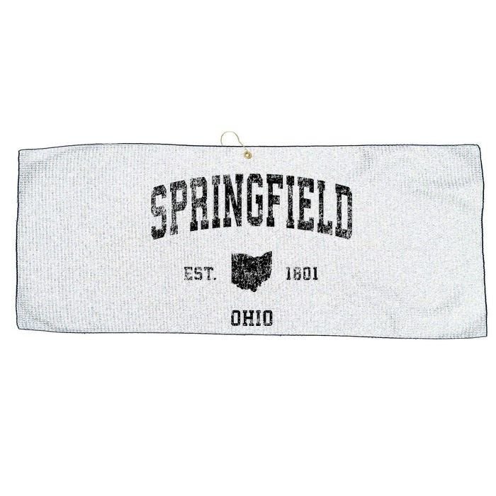 Springfield Ohio Oh Vintage Sports Large Microfiber Waffle Golf Towel