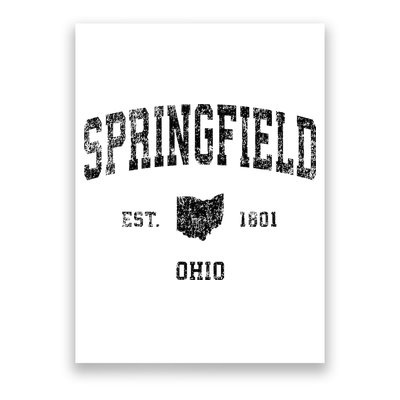 Springfield Ohio Oh Vintage Sports Poster