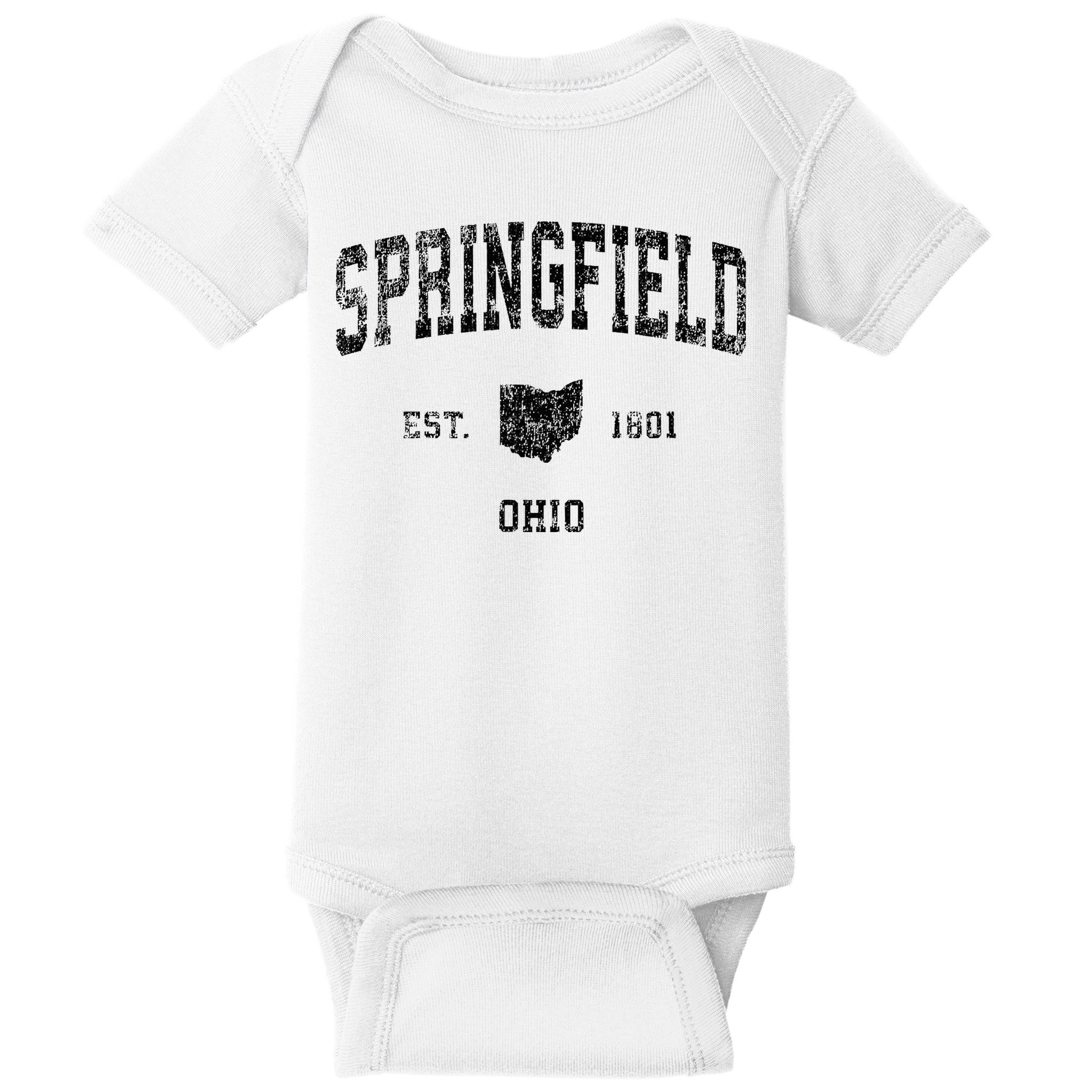 Springfield Ohio Oh Vintage Sports Baby Bodysuit