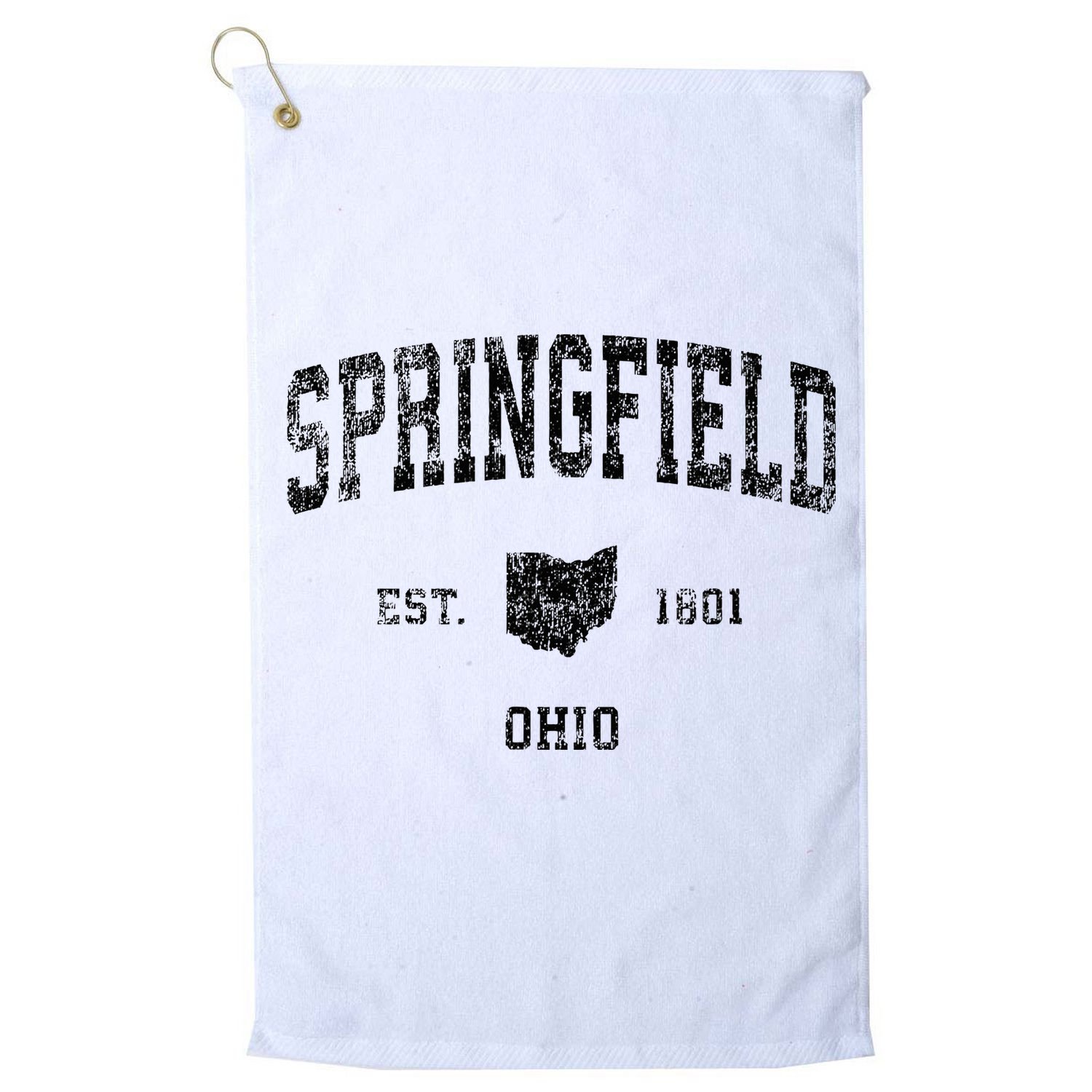 Springfield Ohio Oh Vintage Sports Golf Towel