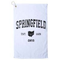 Springfield Ohio Oh Vintage Sports Platinum Collection Golf Towel