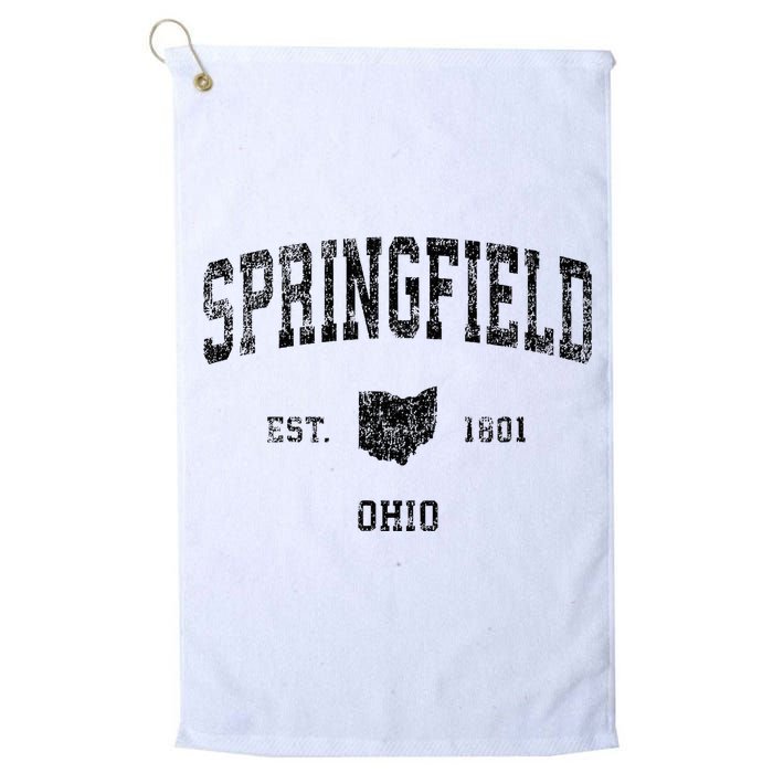 Springfield Ohio Oh Vintage Sports Platinum Collection Golf Towel