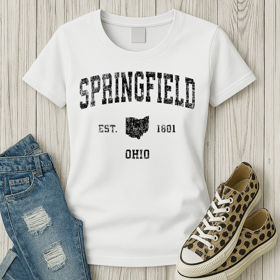 Springfield Ohio Oh Vintage Sports Womens T-Shirt