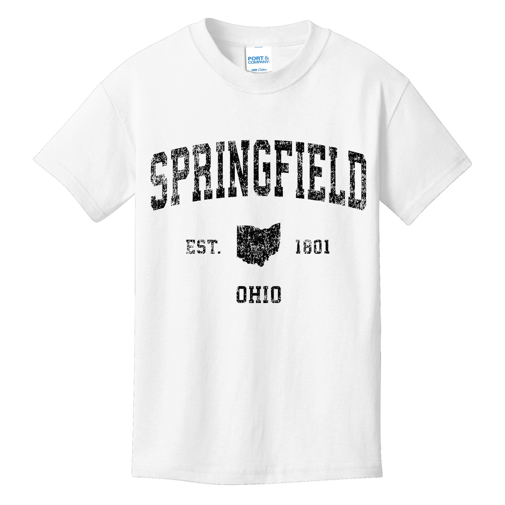 Springfield Ohio Oh Vintage Sports Kids T-Shirt