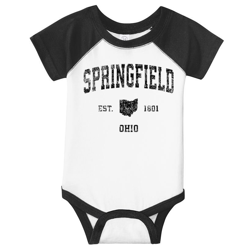 Springfield Ohio Oh Vintage Sports Infant Baby Jersey Bodysuit