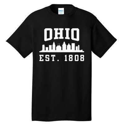 State Of Ohio Home State Lover Ohio Est. 1808 Tall T-Shirt