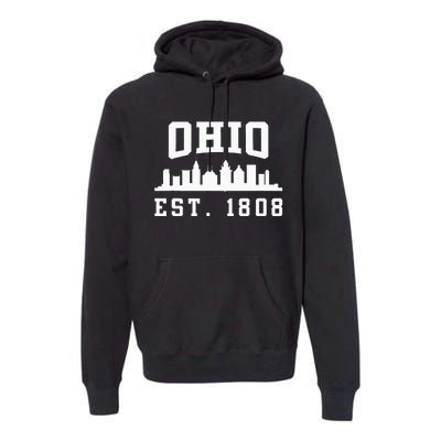 State Of Ohio Home State Lover Ohio Est. 1808 Premium Hoodie