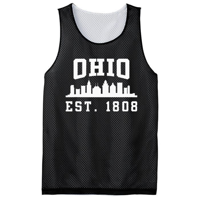 State Of Ohio Home State Lover Ohio Est. 1808 Mesh Reversible Basketball Jersey Tank