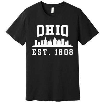 State Of Ohio Home State Lover Ohio Est. 1808 Premium T-Shirt