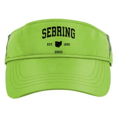 Sebring Ohio Oh Vintage Athletic Sports Adult Drive Performance Visor