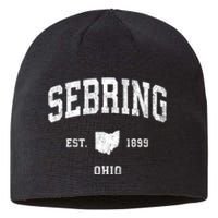 Sebring Ohio Oh Vintage Athletic Sports Sustainable Beanie