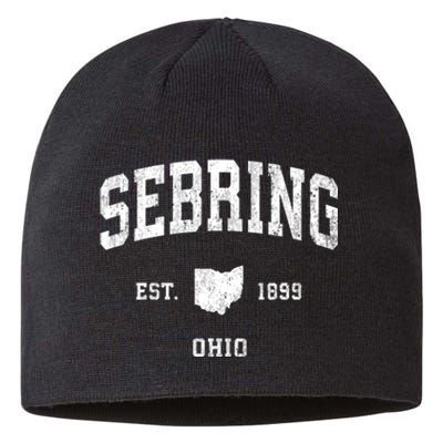 Sebring Ohio Oh Vintage Athletic Sports Sustainable Beanie