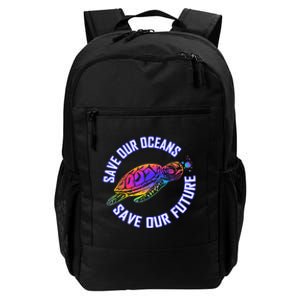 Save Our Oceans Save Our Future Tie Dye Turtle Conservation Daily Commute Backpack