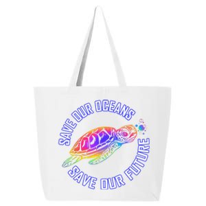 Save Our Oceans Save Our Future Tie Dye Turtle Conservation 25L Jumbo Tote