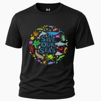 Save Our Oceans Seas Sea Creatures Sea Animals Protect Cooling Performance Crew T-Shirt