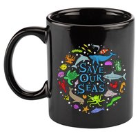 Save Our Oceans Seas Sea Creatures Sea Animals Protect 11oz C Handle Ceramic Mug