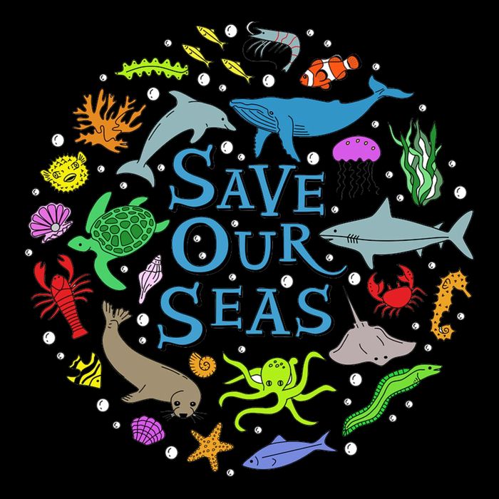 Save Our Oceans Seas Sea Creatures Sea Animals Protect 16 in Basic Backpack