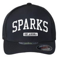 Sparks Oklahoma Ok Vintage Athletic Sports Design Flexfit Unipanel Trucker Cap