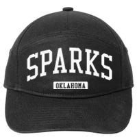 Sparks Oklahoma Ok Vintage Athletic Sports Design 7-Panel Snapback Hat