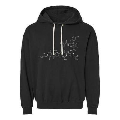 Structure Of Oxytocin Chemical Molecule Chemistry Garment-Dyed Fleece Hoodie