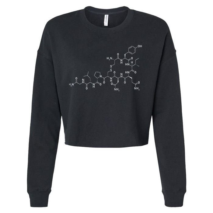 Structure Of Oxytocin Chemical Molecule Chemistry Cropped Pullover Crew