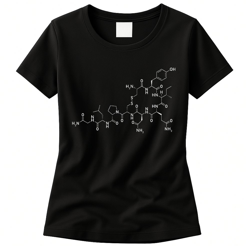 Structure Of Oxytocin Chemical Molecule Chemistry Womens T-Shirt