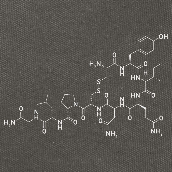 Structure Of Oxytocin Chemical Molecule Chemistry Cotton Canvas Backpack